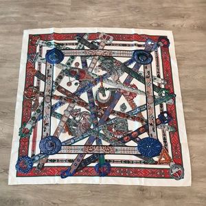 Hermes Le Song De La Licorne Scarf 90 silk
